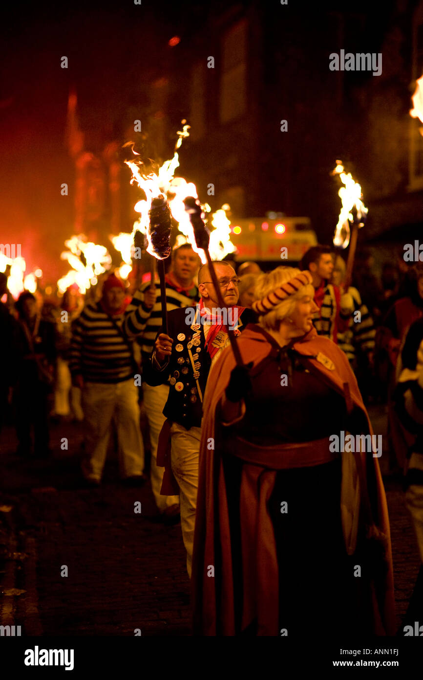 Bonfire Night, Lewes, East Sussex England Banque D'Images
