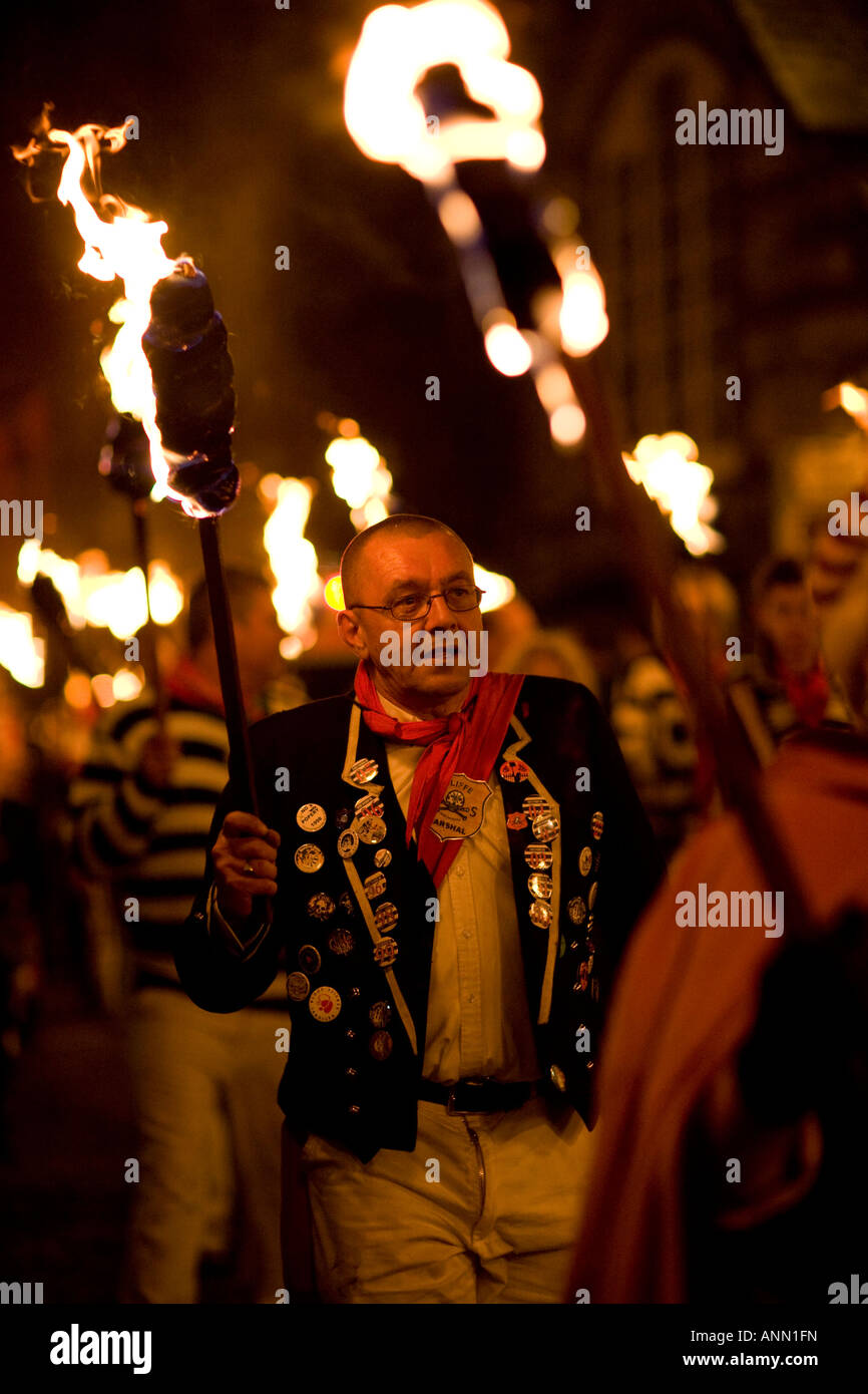 Bonfire Night, Lewes, East Sussex England Banque D'Images
