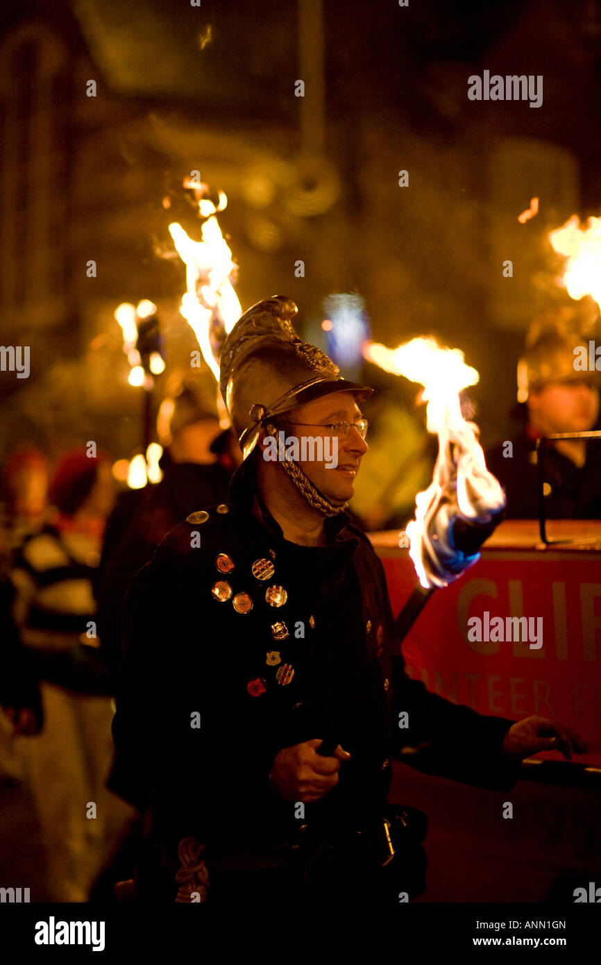 Bonfire Night, Lewes, East Sussex England Banque D'Images