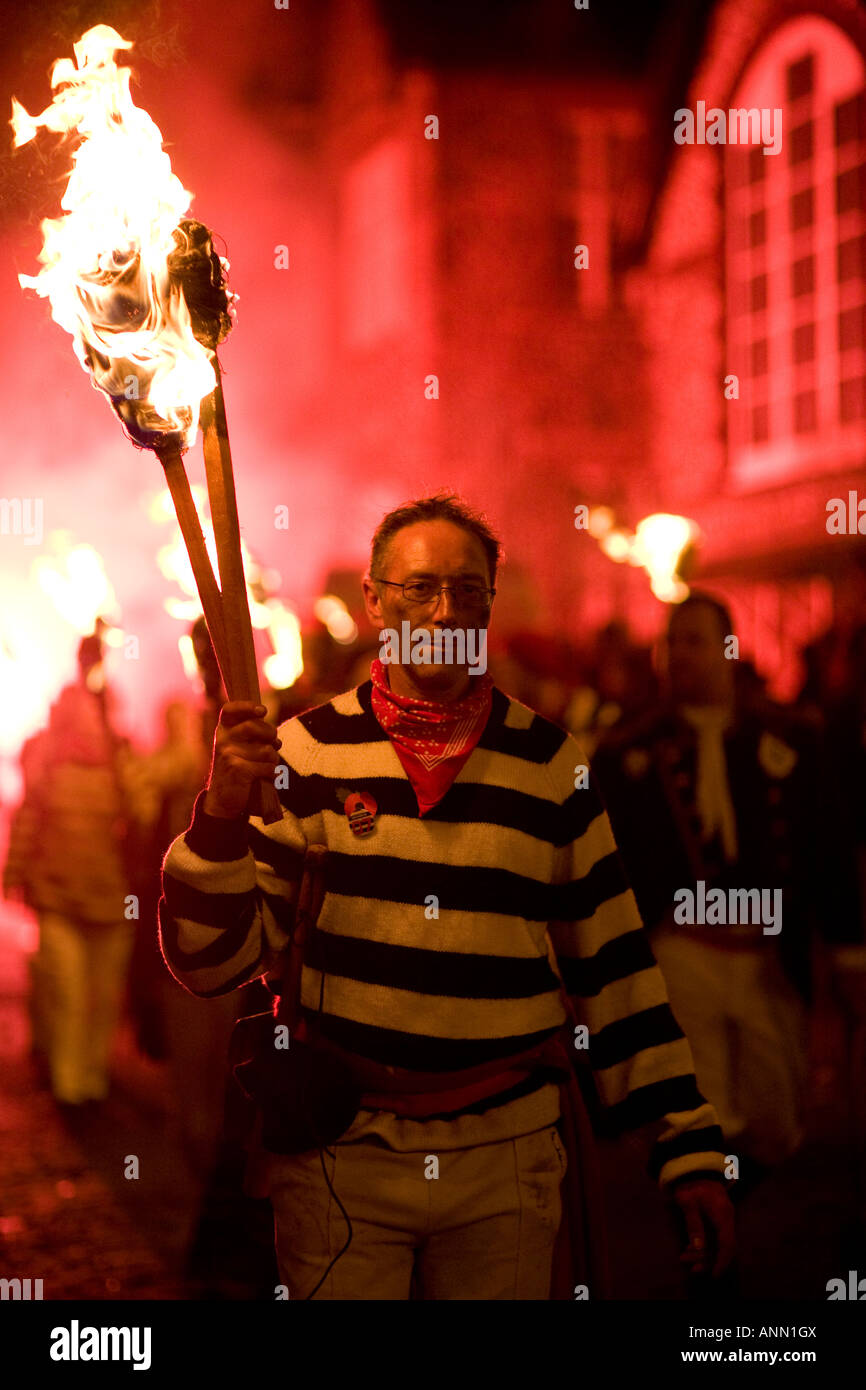 Bonfire Night, Lewes, East Sussex England Banque D'Images
