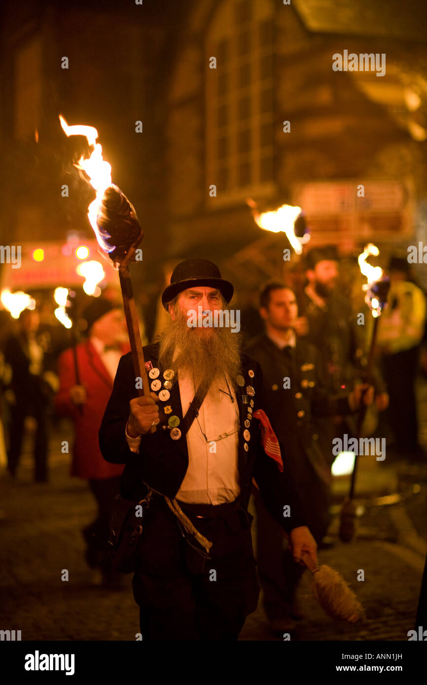 Bonfire Night, Lewes, East Sussex England Banque D'Images