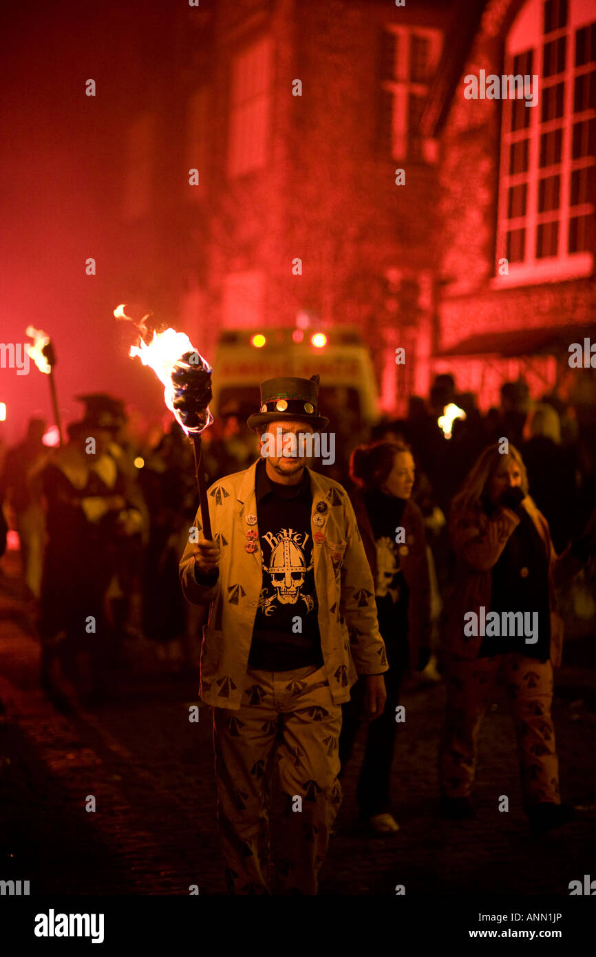 Bonfire Night, Lewes, East Sussex England Banque D'Images