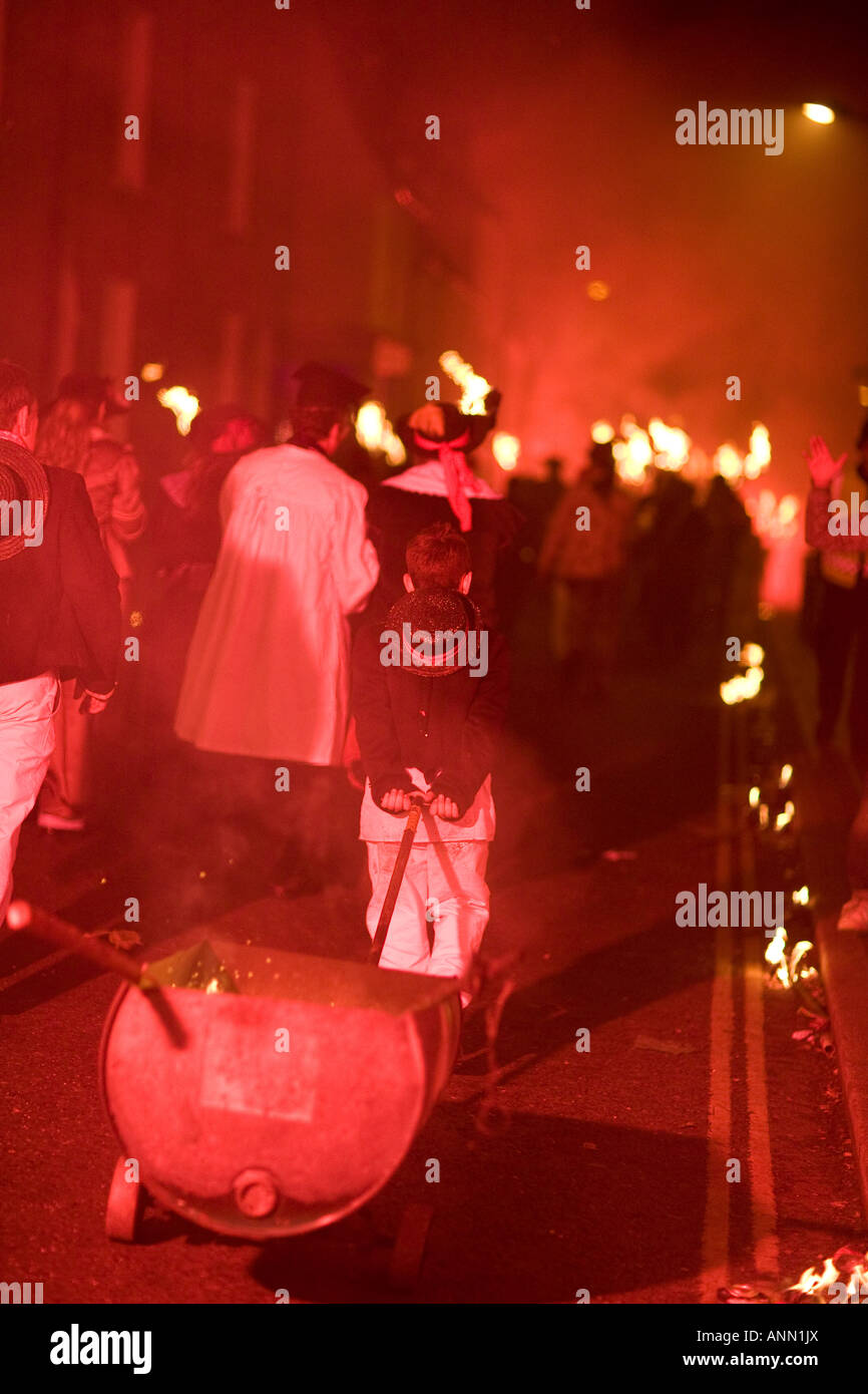 Bonfire Night, Lewes, East Sussex England Banque D'Images