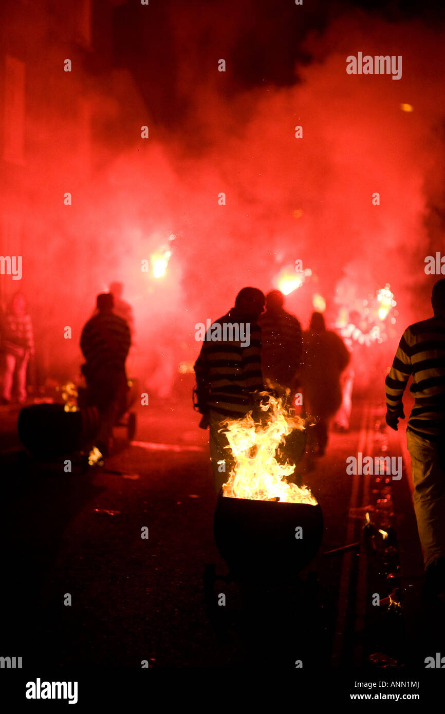 Bonfire Night, Lewes, East Sussex England Banque D'Images