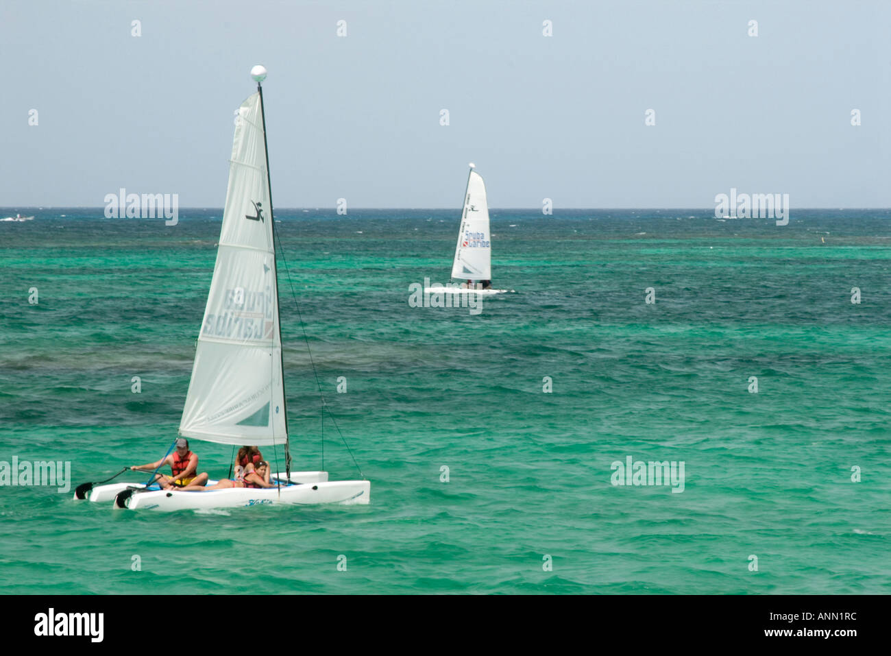 Catamarans de luxe à Punta Cana, République dominicaine, Août 2006 Banque D'Images