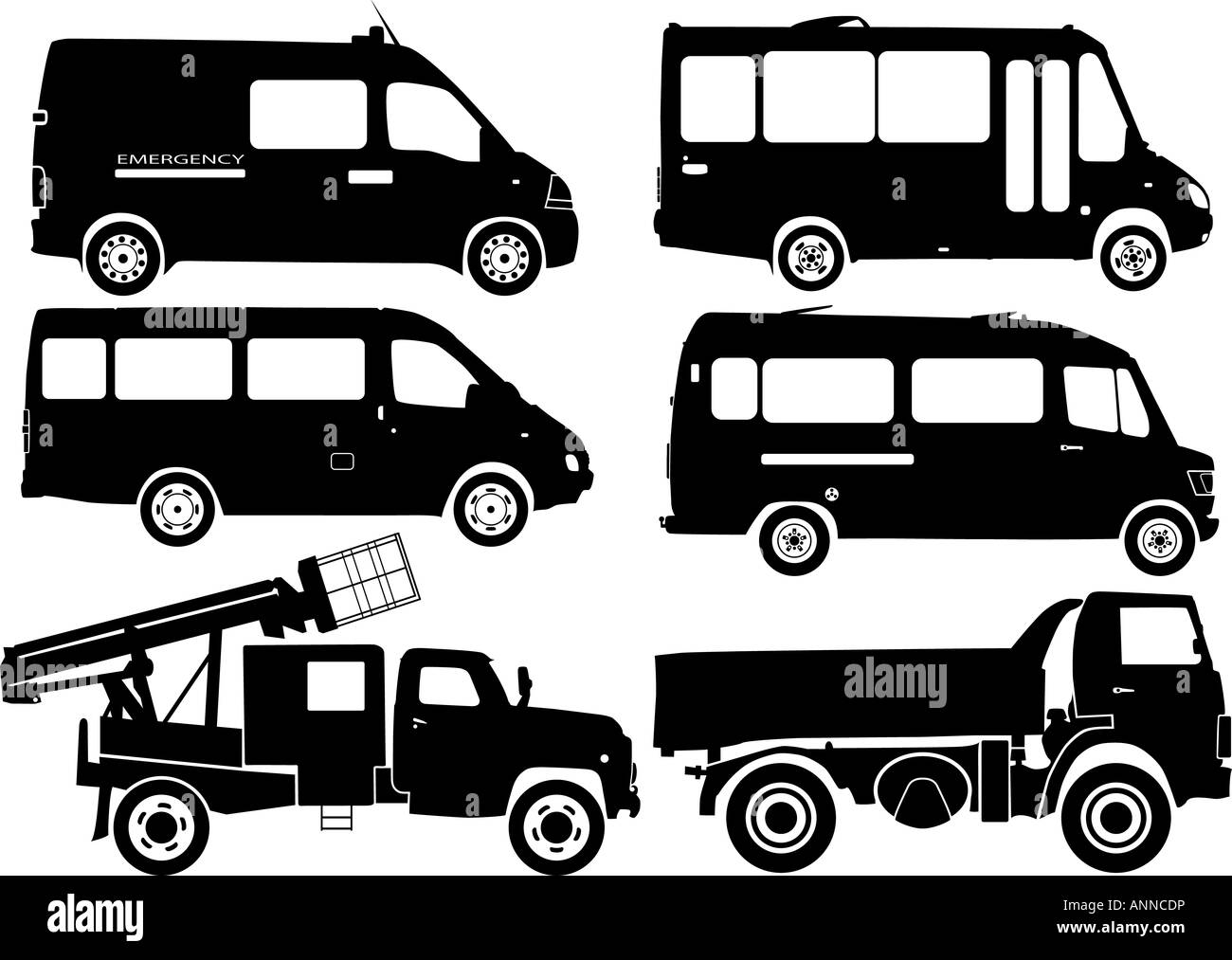 Voitures de silhouette Banque D'Images