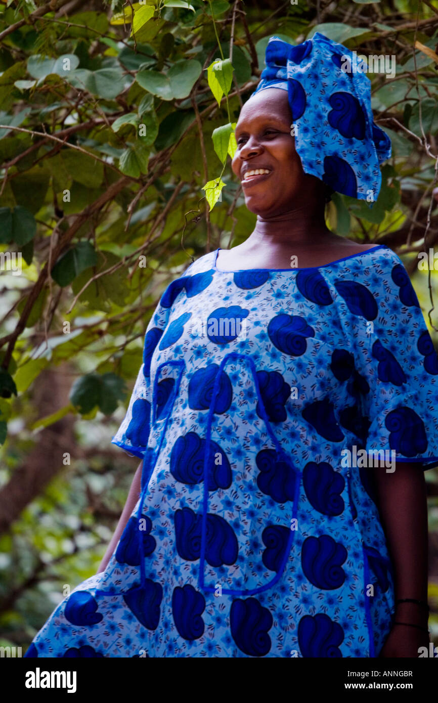 Les danseur de la tribu diola prise à la Makasutu Culture Forêt en Gambie, en Afrique de l'ouest Banque D'Images