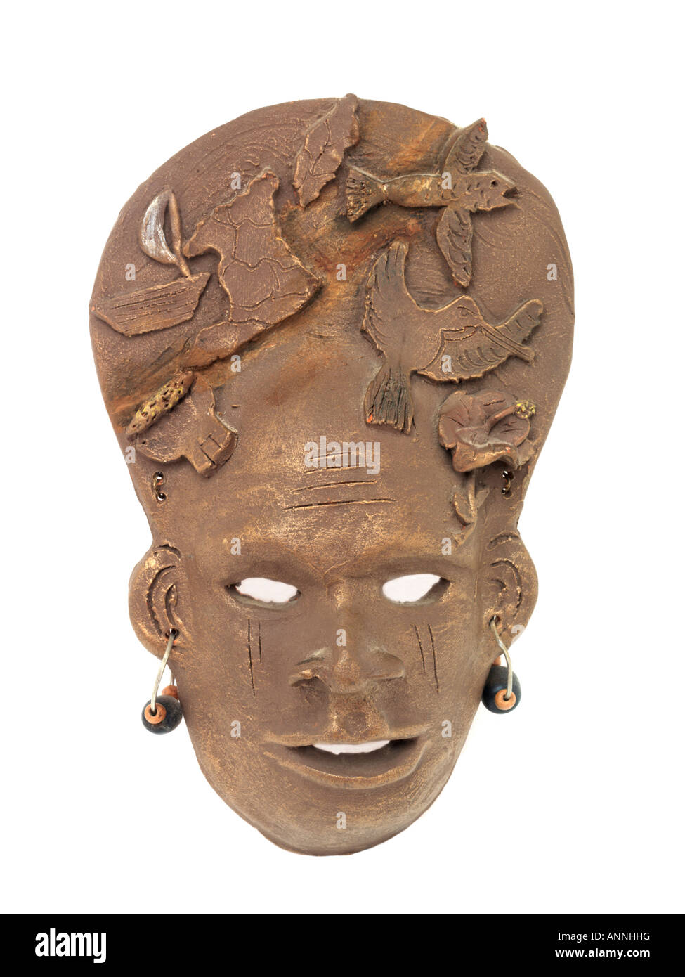 Masque à l'Argile Tobago Banque D'Images