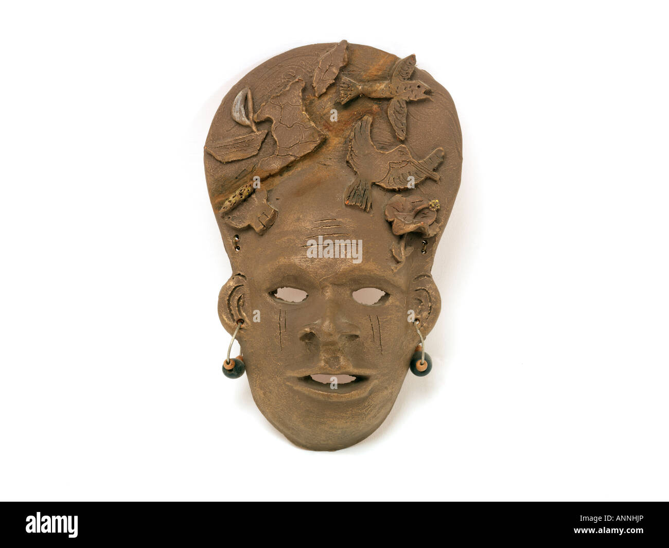 Masque à l'Argile Tobago Banque D'Images