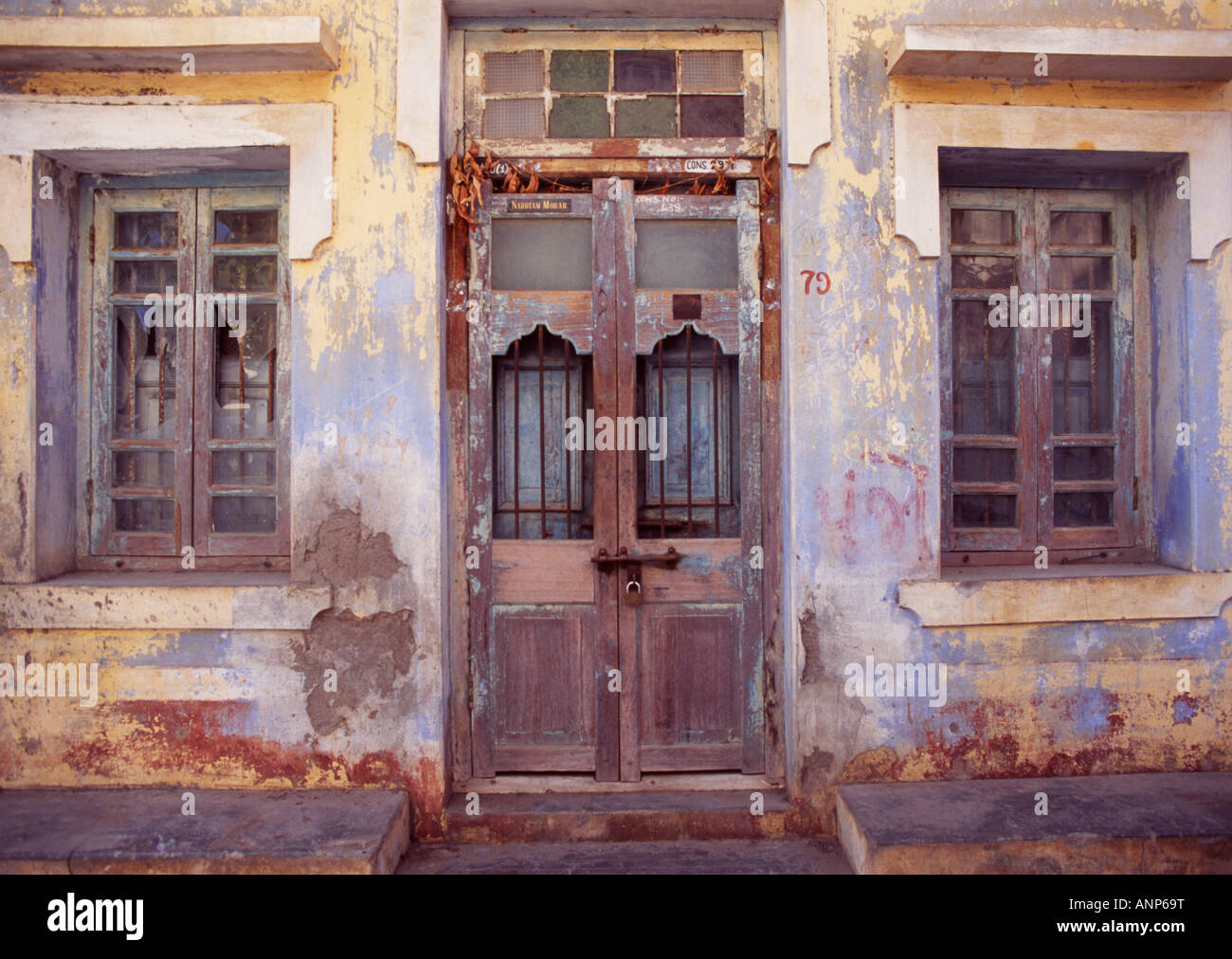 Vieux bâtiment abandonné, Inde Banque D'Images