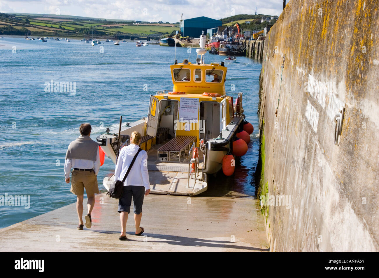 Traversier pour passagers entre Rock et Padstow en Cornouailles du nord Banque D'Images