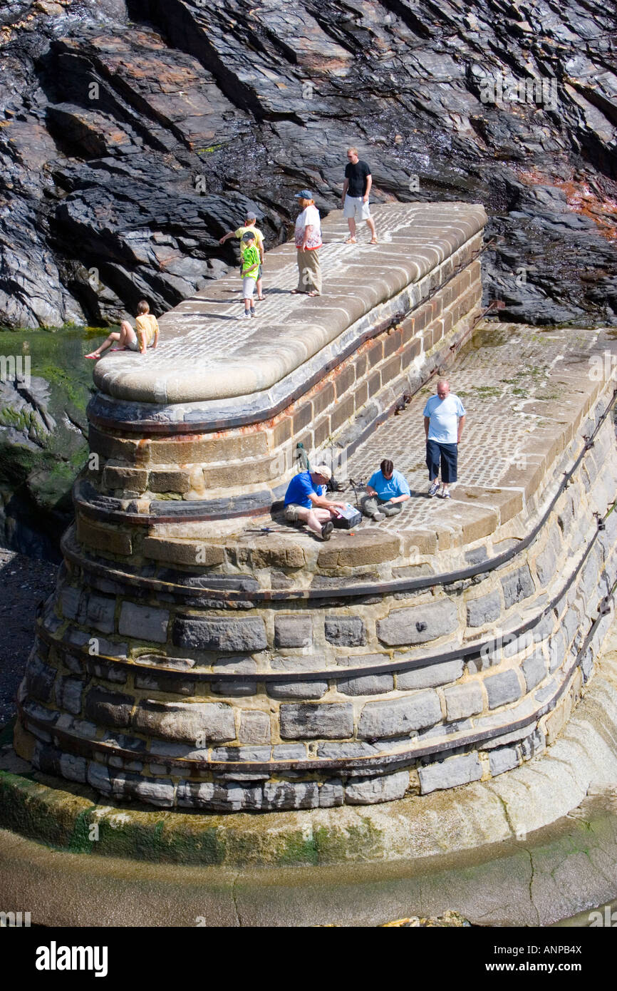 Boscastle Harbour en Cornouailles du nord Banque D'Images