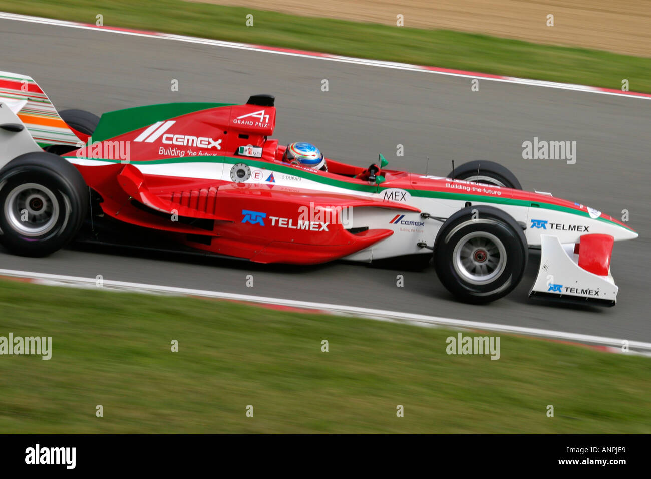 Le pilote de l'équipe Mexique Salvador Duran première A1 Grand Prix au circuit de Brands Hatch en Angleterre Banque D'Images