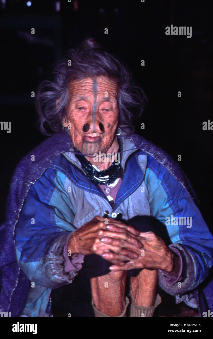 Tribal Inde femme Apatani Banque D'Images