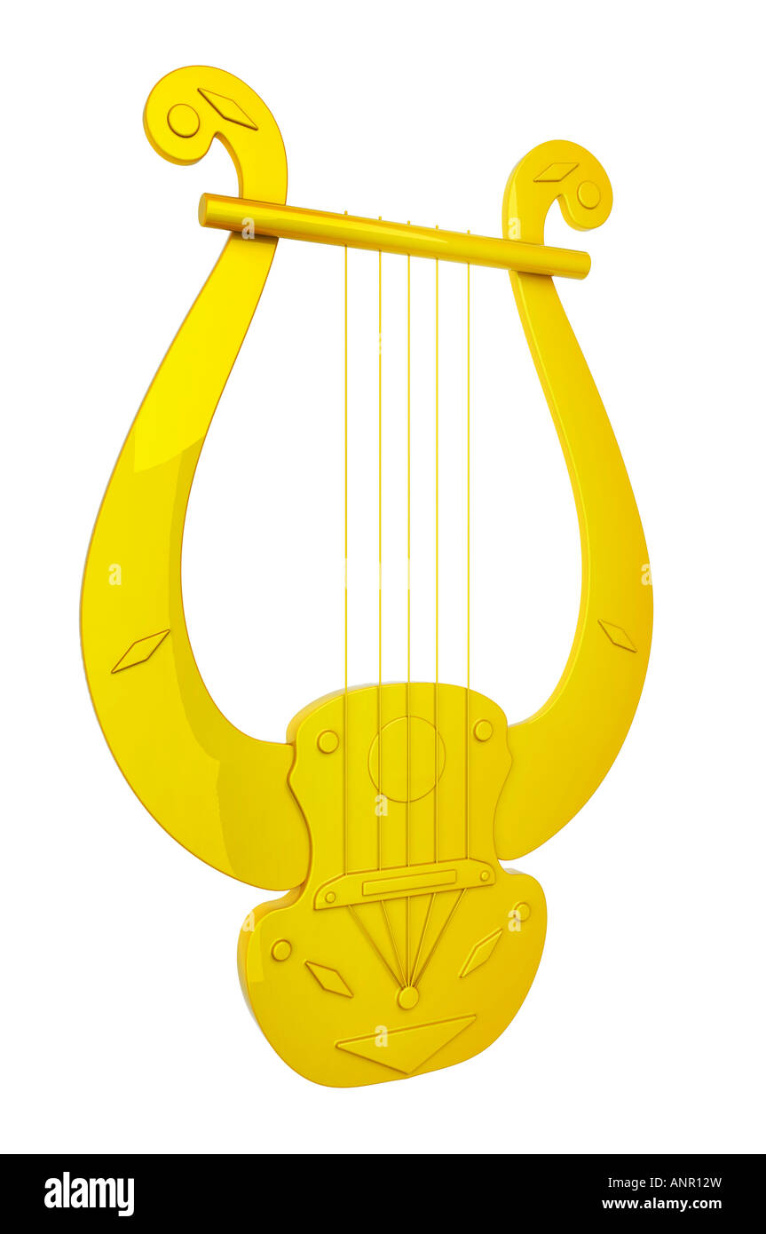 Harpe luth grec ancien instrument de musique Banque D'Images