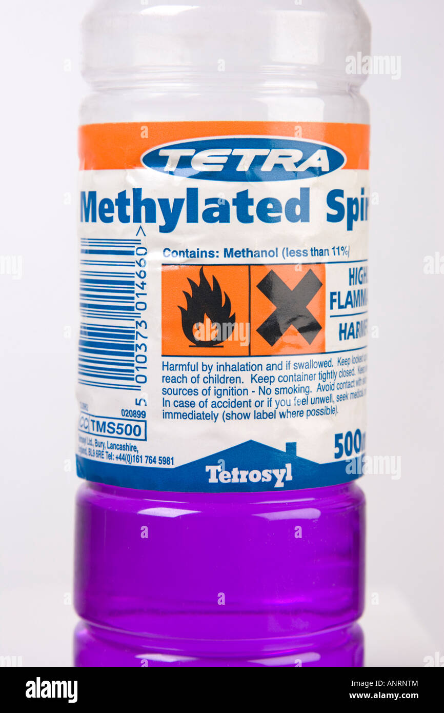 Methylated spirit bouteille Banque D'Images