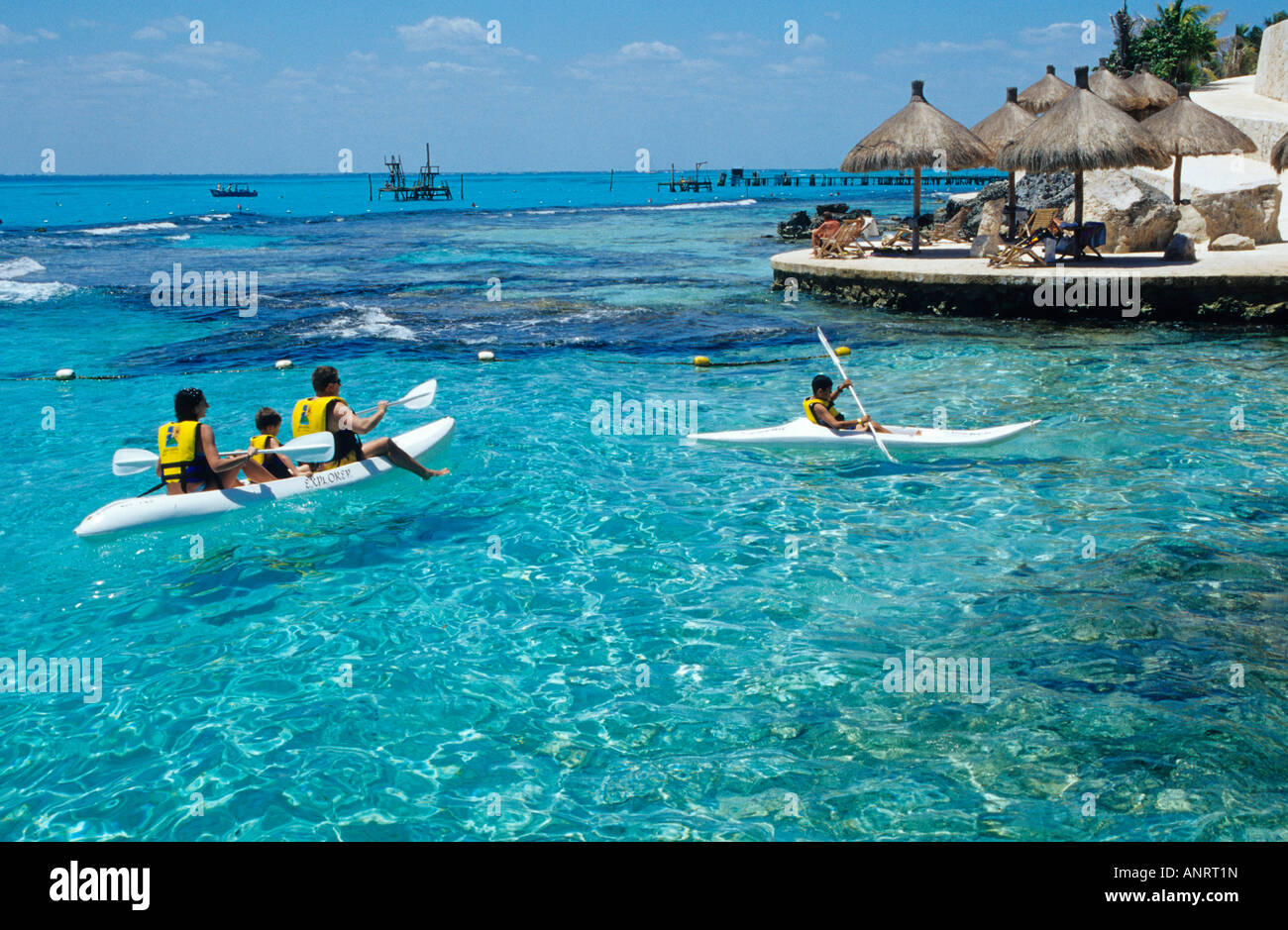 Isla Mujeres. Playa Garrafón Natural Park. Riviera Maya au Mexique. Banque D'Images