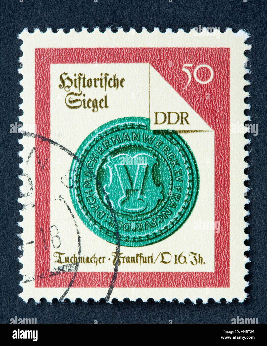 Timbre DDR Banque D'Images