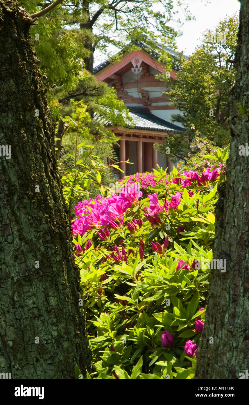 Stock Photo des jardins dans le parc du Temple Sanjusangendo à Kyoto au Japon Banque D'Images