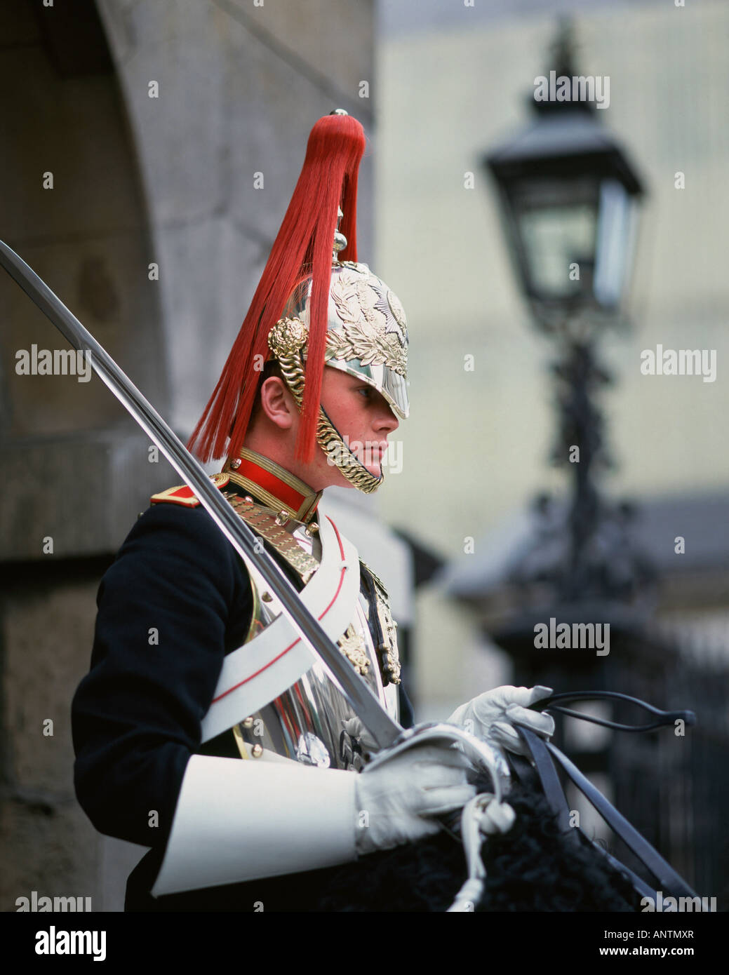 Le blues et le Régiment de la Garde Royal Horse Guards Whitehall London England Banque D'Images