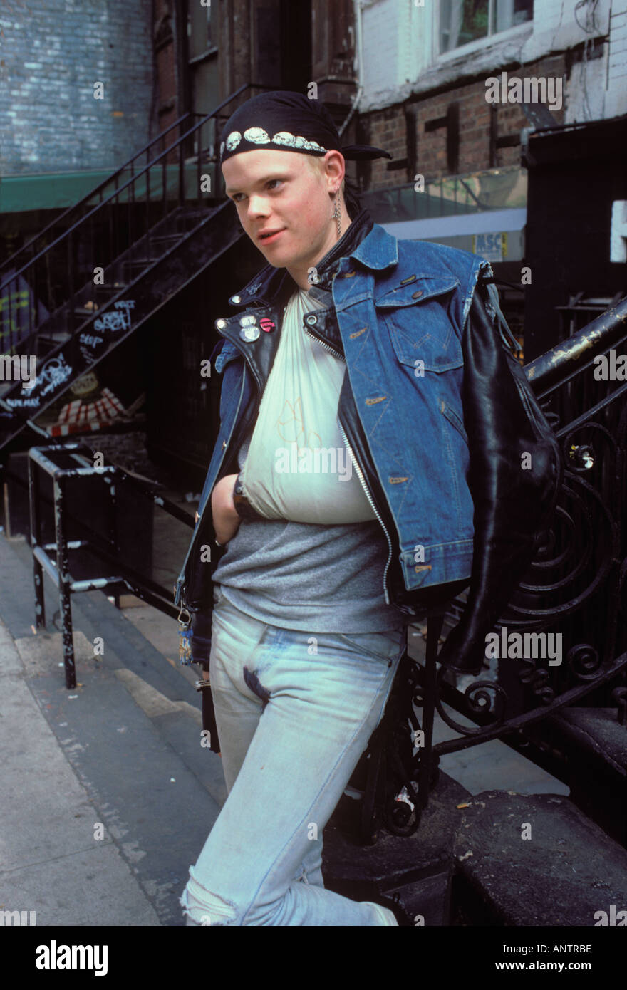 Place Saint Marc Punk East Village New York 1984 Banque D'Images
