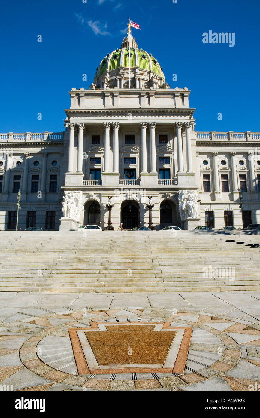 La Pennsylvanie keystone state capitol construit 1906 Harrisburg Pennsylvanie architecte Joseph Huston Banque D'Images