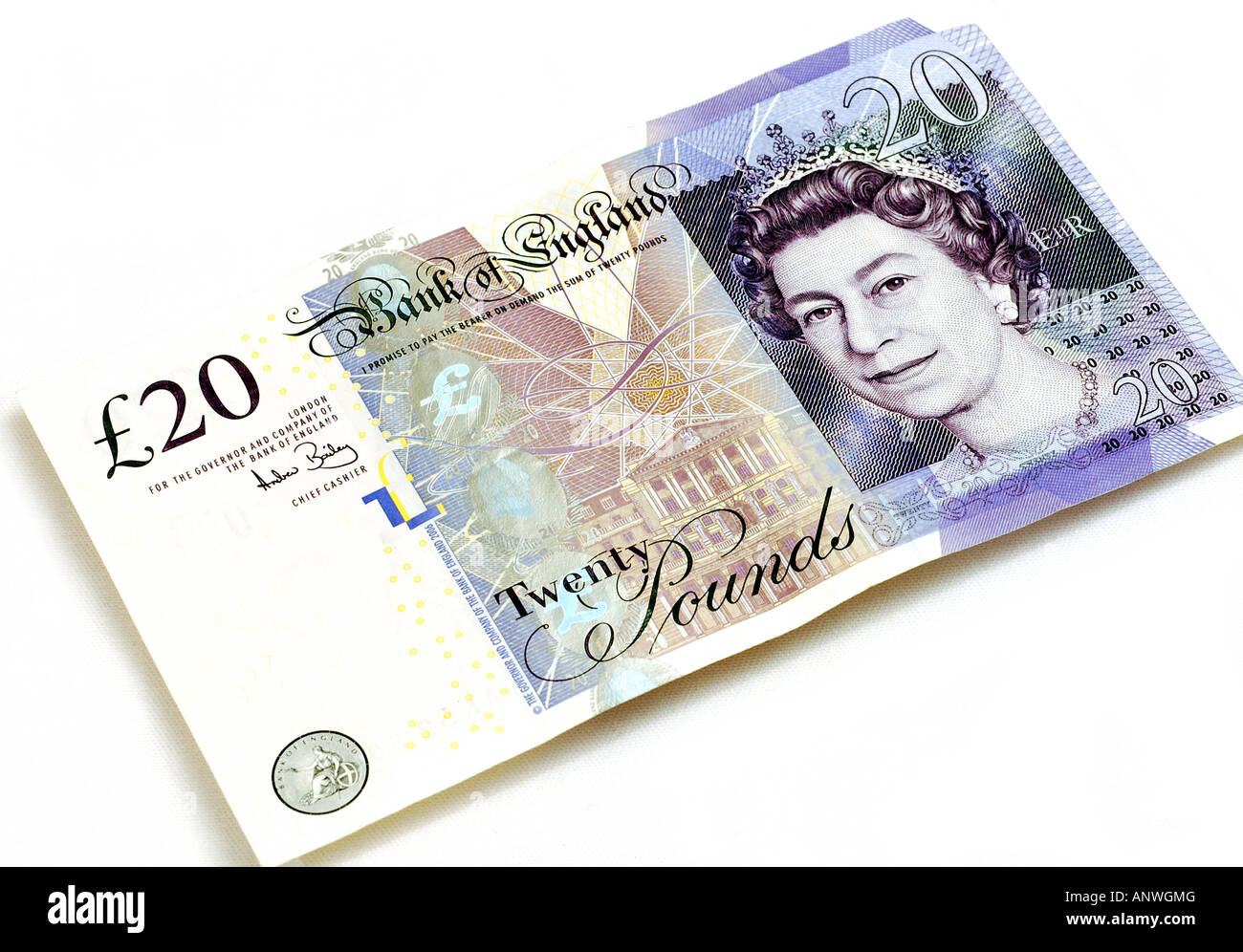La dernière note 20 € Banque D'Images