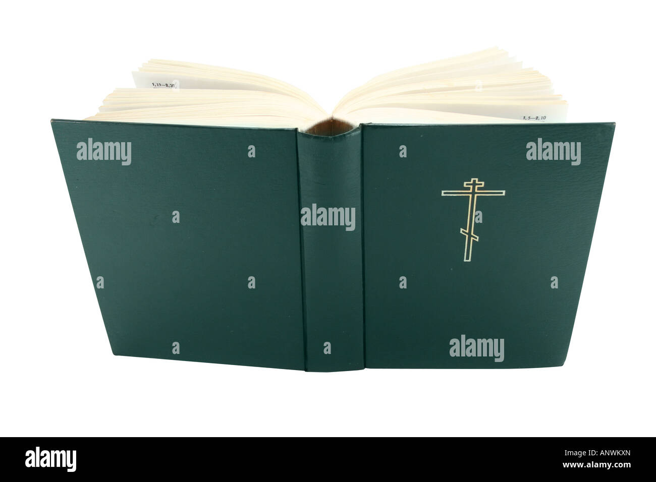 Bible ouverte avec livre isolé du chemin Banque D'Images