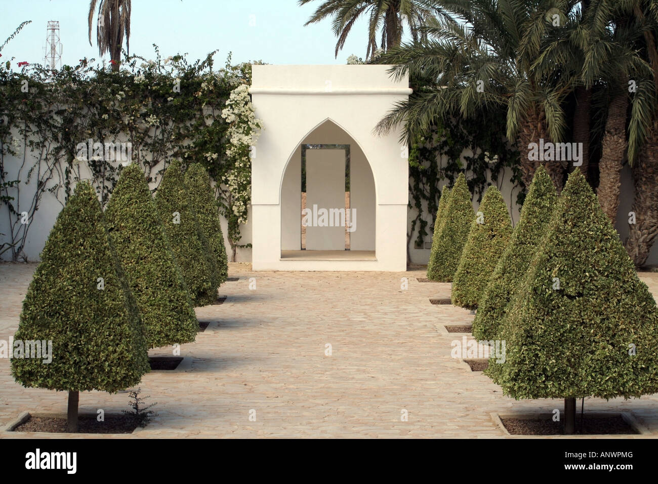 Parc en Afrique du Nord, Djerba, Tunisie. Banque D'Images