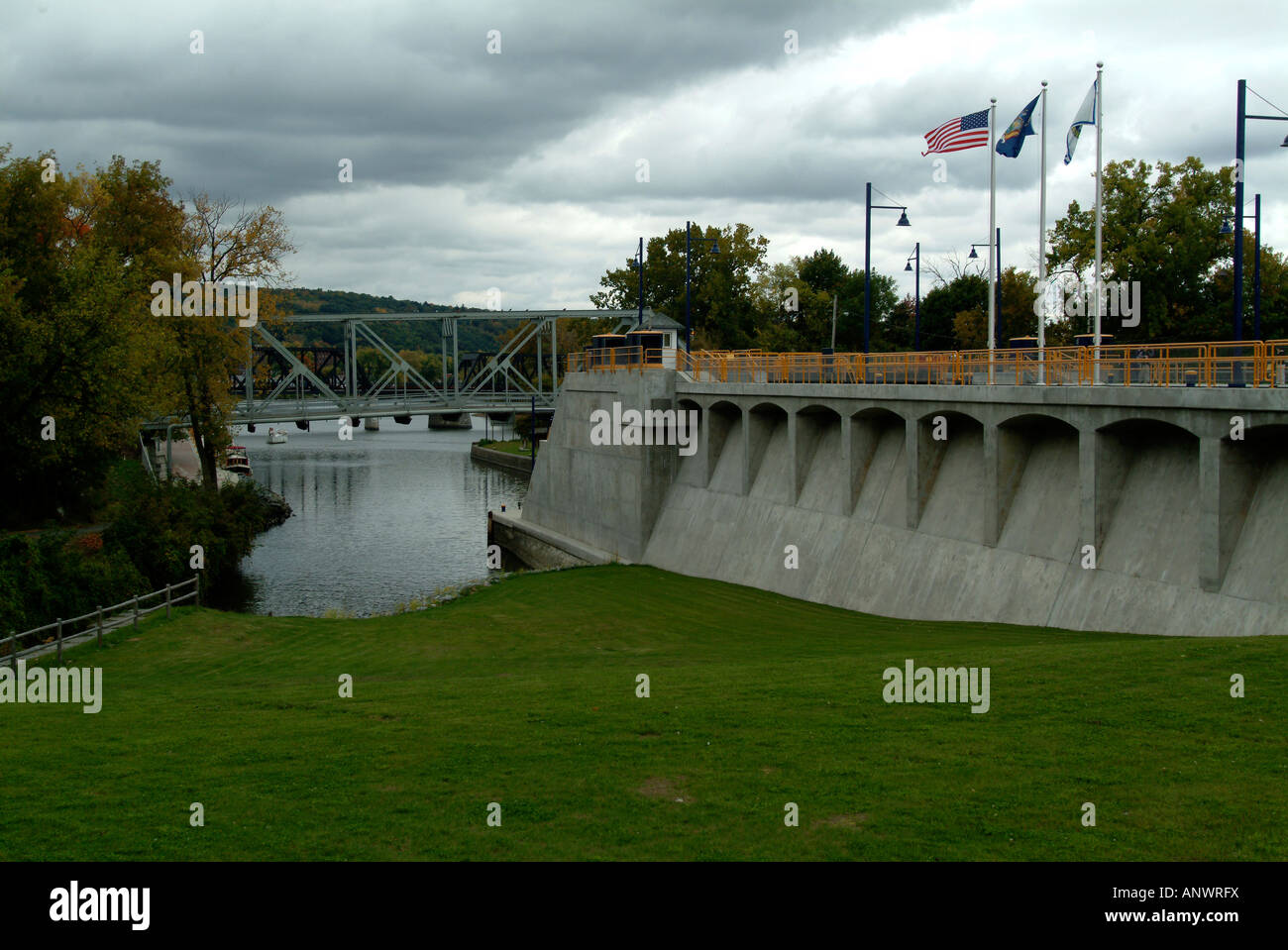 Erie Canal lock Waterford New York USA Banque D'Images