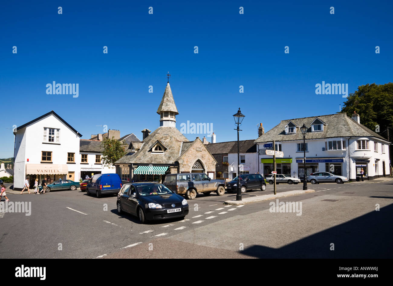 Dans le centre du village de Chagford, l'ouest du Devon, England, UK Banque D'Images