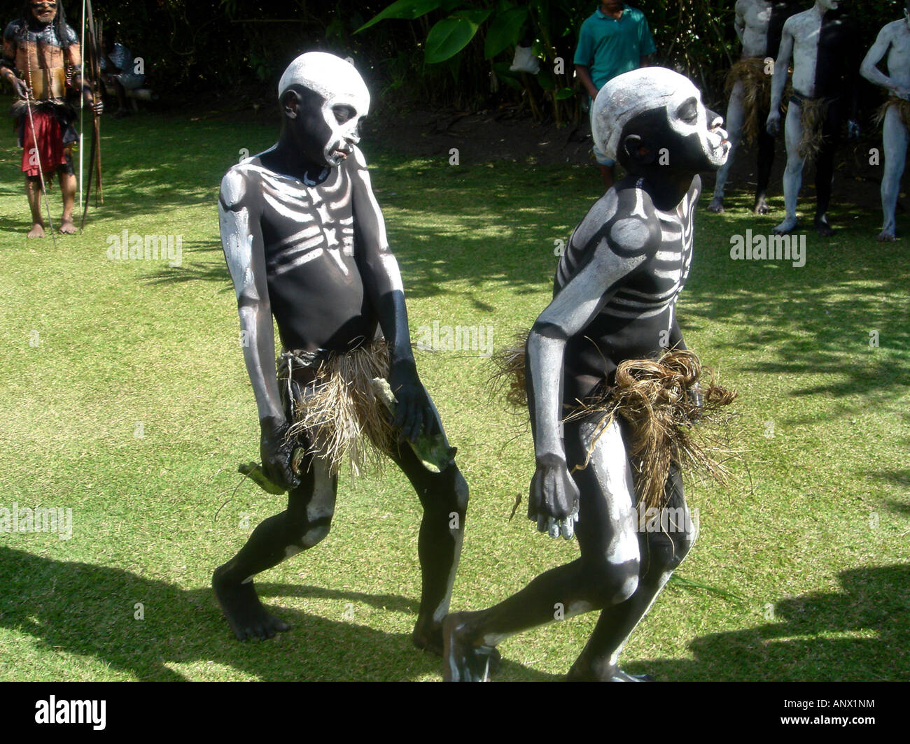 Les hommes au Highland Festival, Papouasie Nouvelle Guinée Banque D'Images