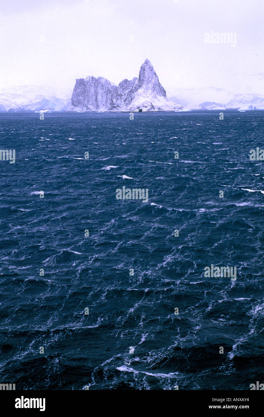 L'antarctique, péninsule antarctique, mer de Weddell. Mer grosse et Laurie Island Banque D'Images