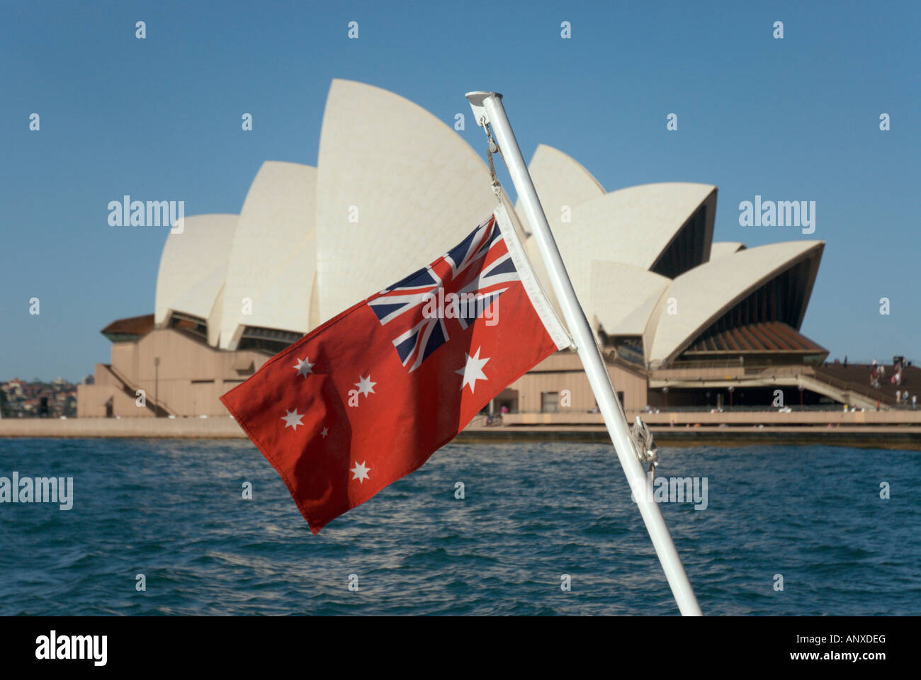 La marine marchande australienne ensign avec Sydney Opera House Banque D'Images