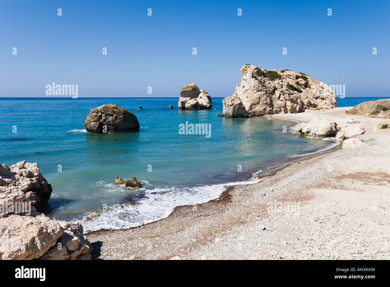Rocher d'Aphrodite (Petra tou Romiou) ou, près de Pissouri, Chypre, Côte Ouest Banque D'Images