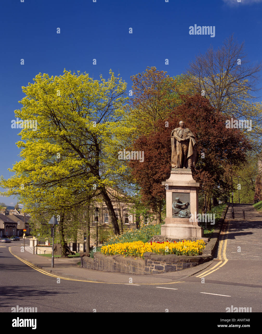 Statue de Sir Henry Campbell Bannerman, député libéral et premier ministre de 1905 à 1908, la ville de Stirling, Scotland, UK Banque D'Images