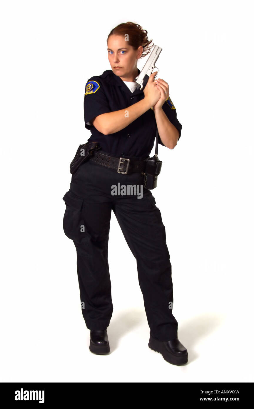 Femme Agent de police en uniforme Photo Stock - Alamy