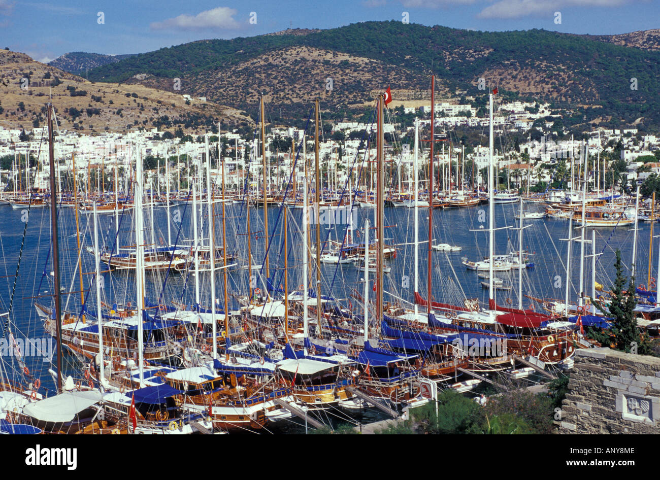 L'Asie, la Turquie, port de Bodrum. Banque D'Images