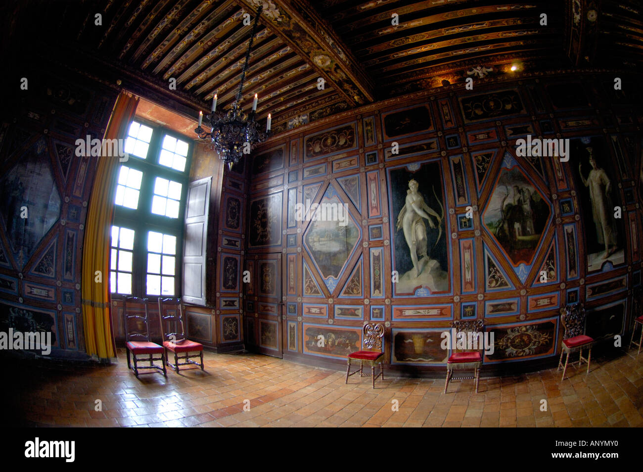 France, Bourgogne, Cormatin, Château de Cormatin interior Banque D'Images