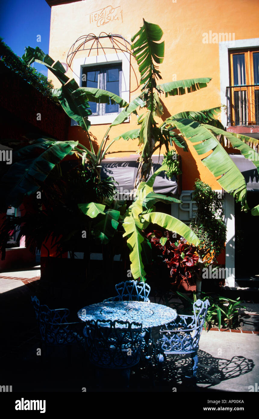 Patio de tavern Resort de Cancun Mexique editorial Utilisez uniquement Banque D'Images