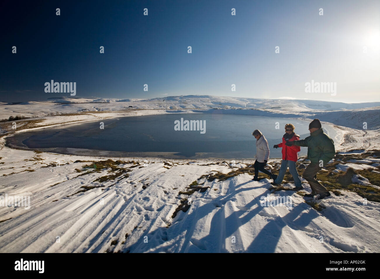 La Godivelle Lac, en hiver (Puy de Dôme - France). Lac d'En-Bas, à la Godivelle (63850) en hiver (Puy-de-Dôme - France). Banque D'Images