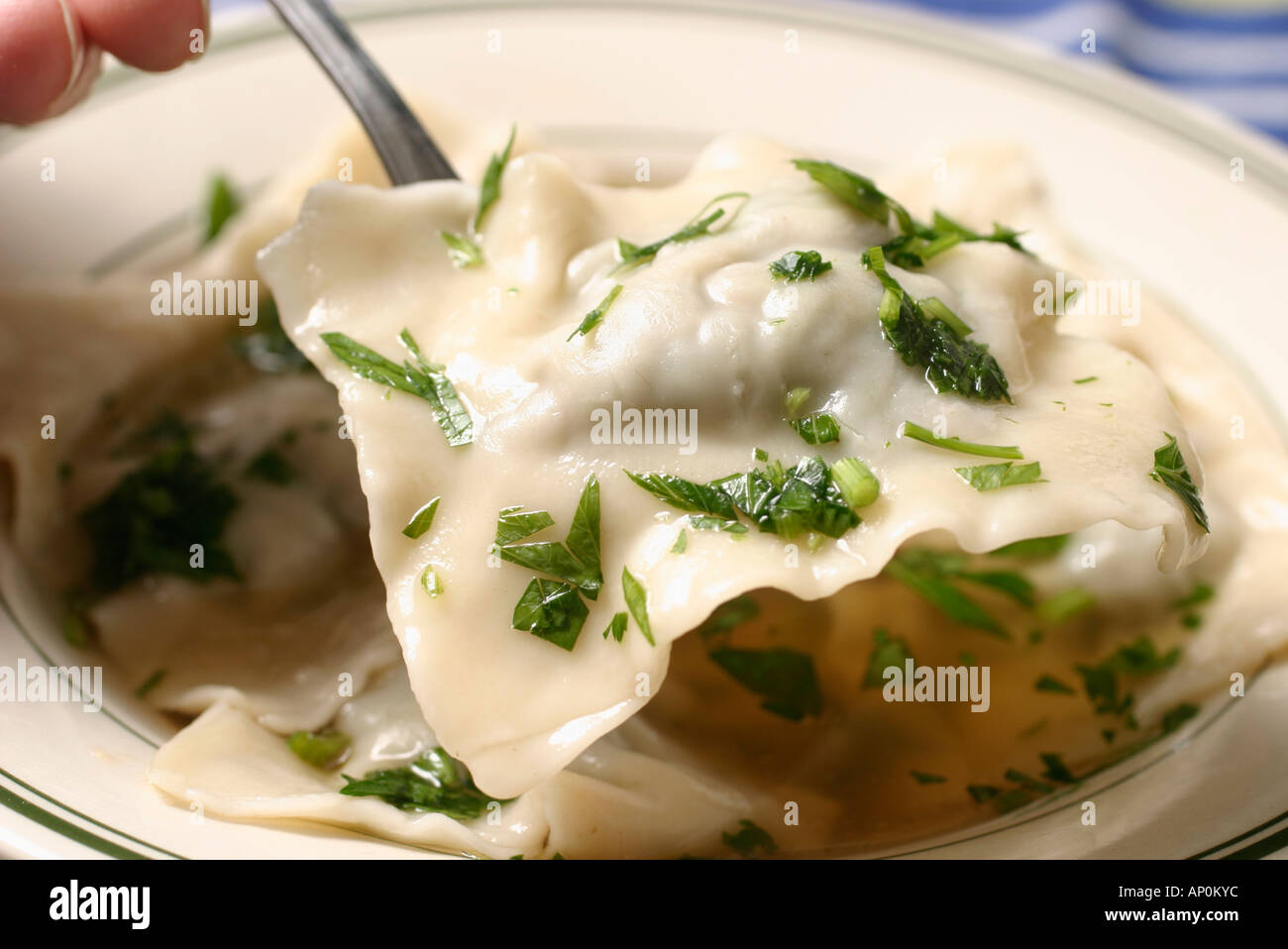 Maultaschen les raviolis allemand classique Banque D'Images