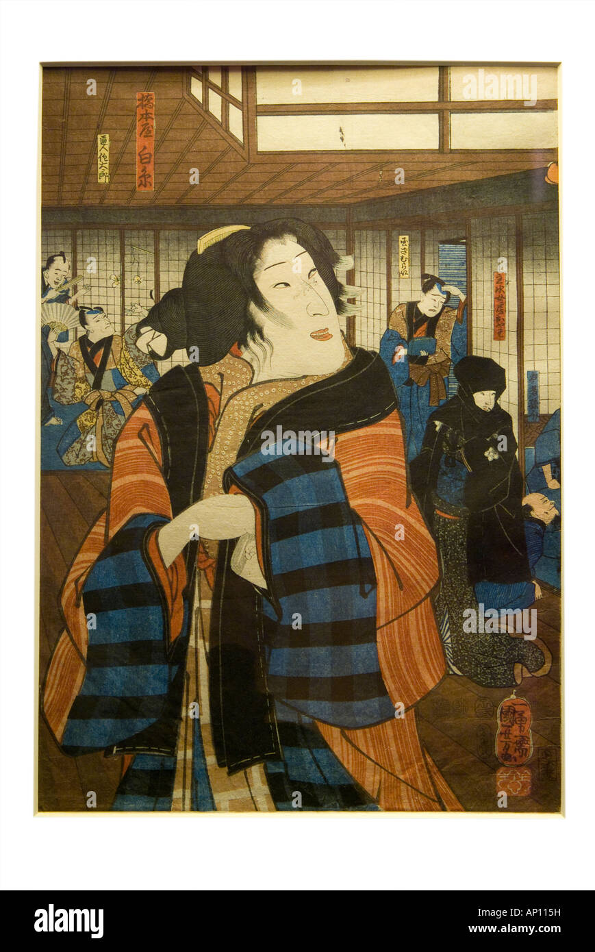 Utagawa kuniyoshi bando shuka japonais Japon oriental orient gravure sur bois impression2741 1861grand maître style ukiyo-e servette Banque D'Images