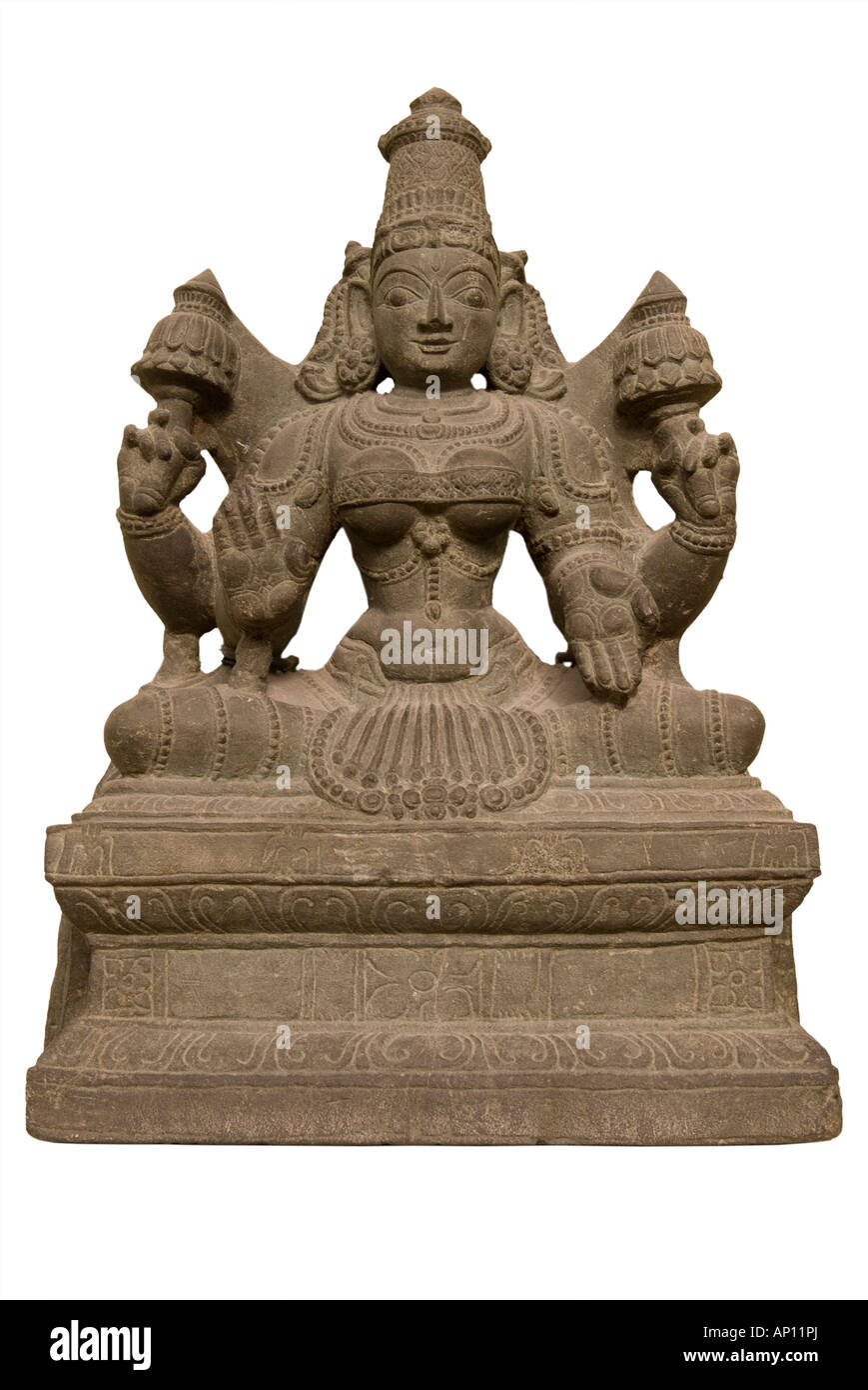 Pervati statue gabbro Madras Inde du sud région fin période Chola 13 siècle consort bénigne Siva associés à la fertilité avantages Banque D'Images