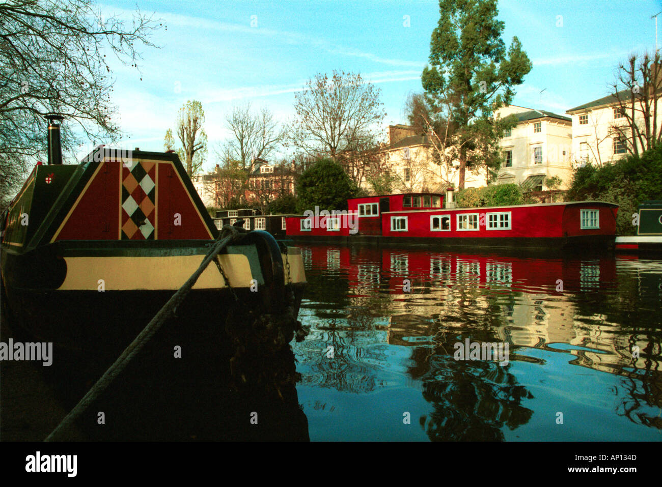 Canal barge à petite Venise Londres Angleterre Banque D'Images