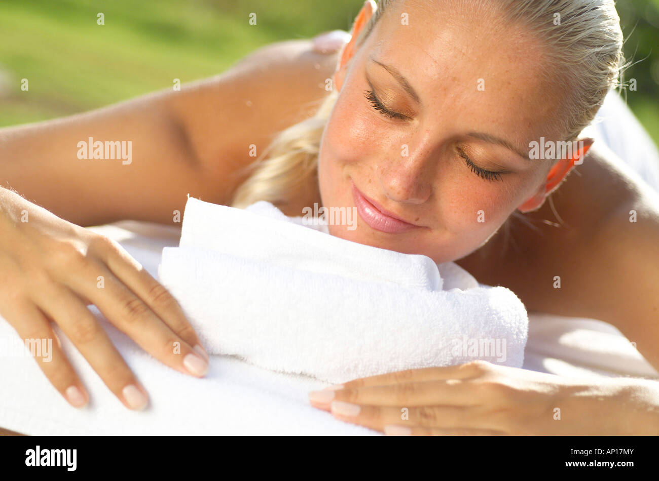 Couple massage Banque D'Images