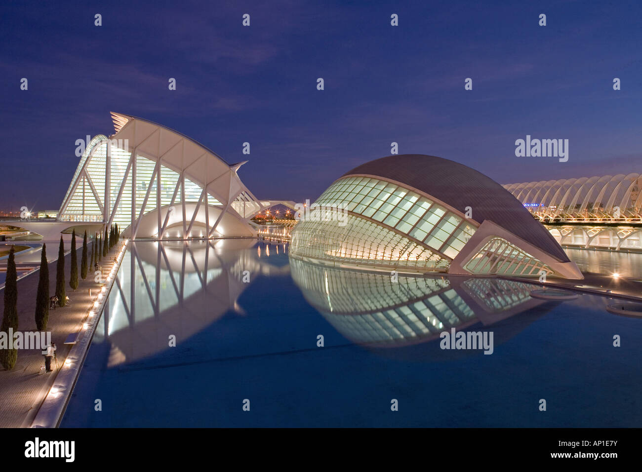 Cité des Arts et des Sciences, Ciudad de las Artes y las Ciencias, L'hémisphériques, Valencia, Espagne Banque D'Images