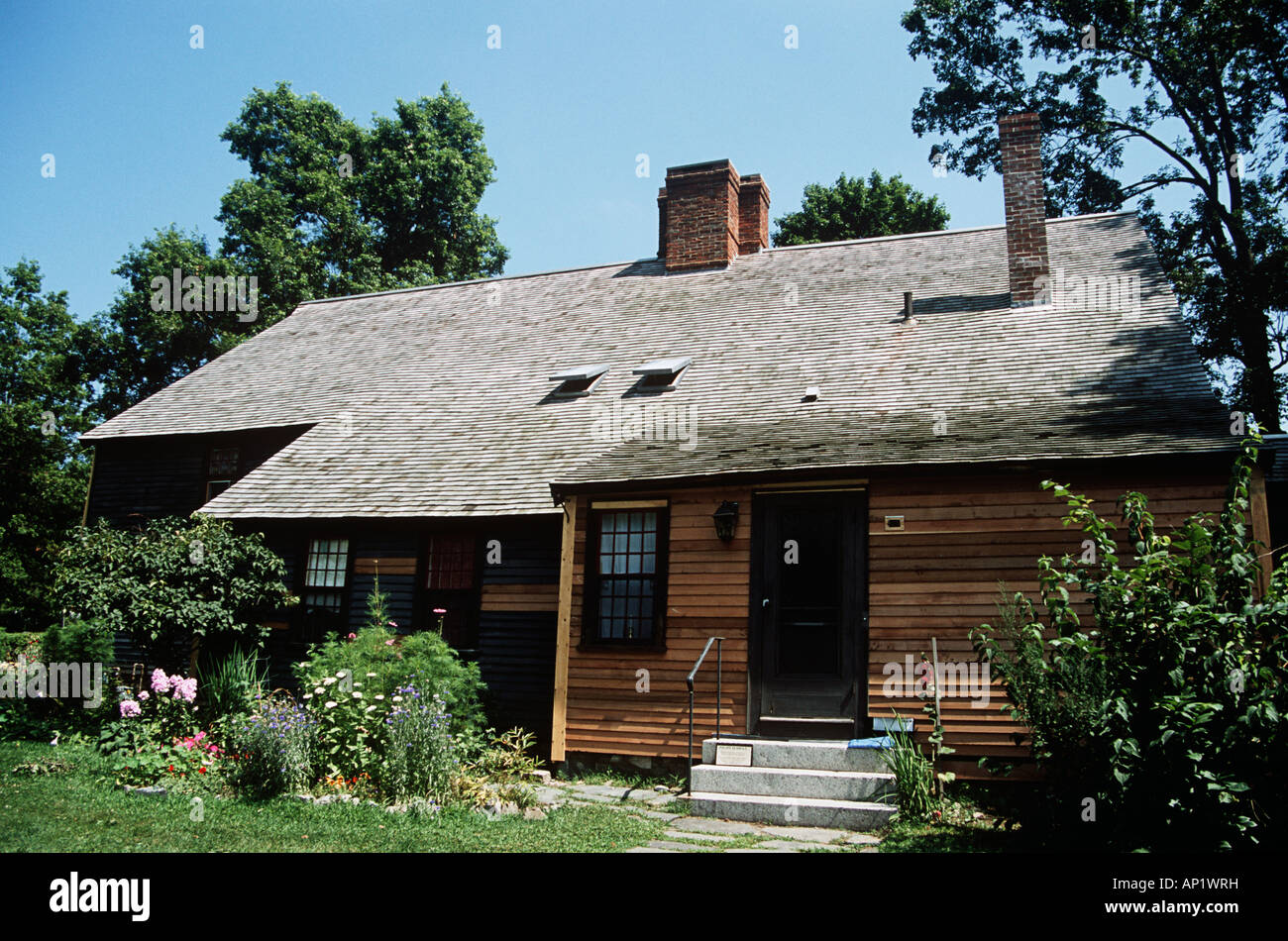 John Whipple House, construite vers 1655, Ipswich, Massachusetts, New England, USA Banque D'Images