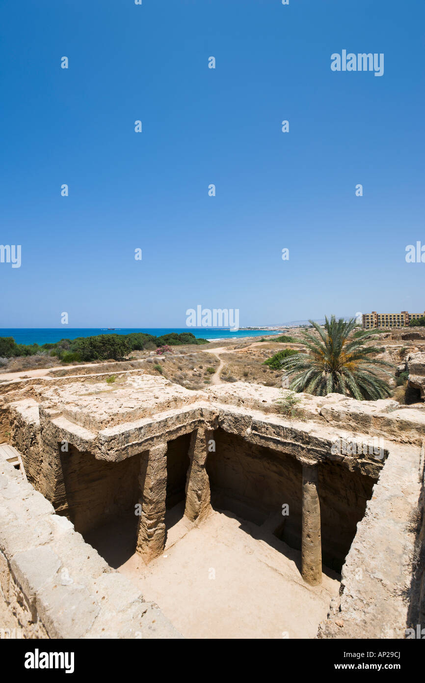 Tombes des rois près de Paphos, Chypre, Côte Ouest Banque D'Images