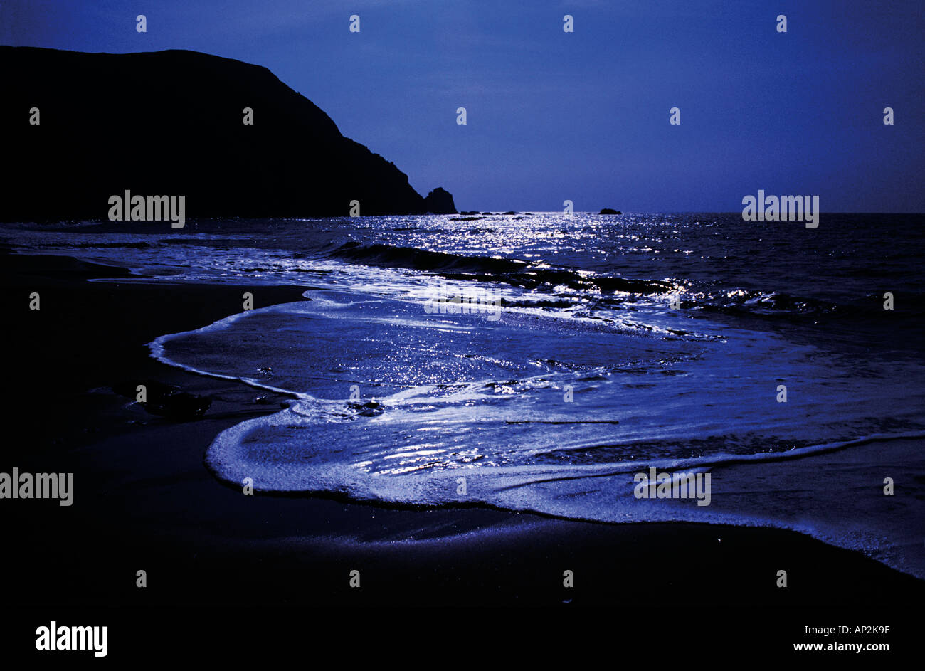 Côte de lune à Praia do Castelejo Algarve Portugal Europe Banque D'Images